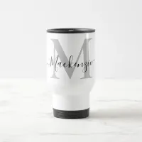 Personalize Monogram Initial Name Travel Mug