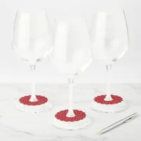 Christmas Trees and Snowflakes Wine Glass Tags