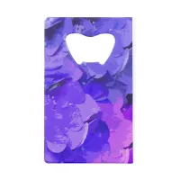 *~* Macro Floral Purple Hydrangea Nature Credit Card Bottle Opener