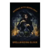 Brewed With Moonlight Spellbinding Elixir Witch Poster