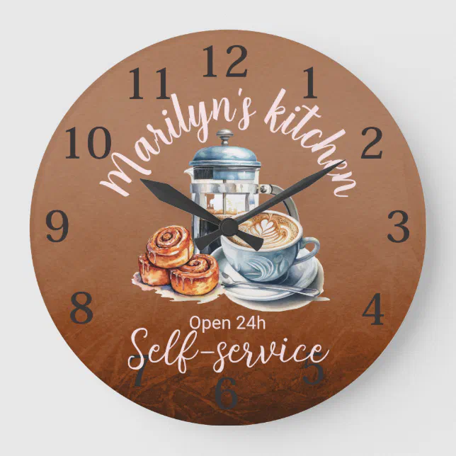 Coffee-themed Wall Clock
