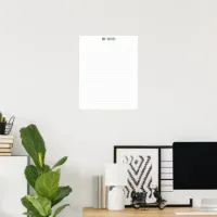 Simple Clean Minimalist Dotted Lines personalize Poster