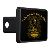 Gold Buddha Sitting in Lotus Pose Hitch Cover