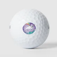 Rainbow Narwhale Golf Balls