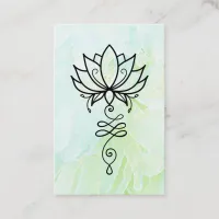 *~* Floral Nirvana Sacred Geometry Yoga Lotus Business Card