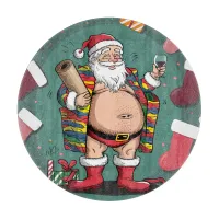 Cute funny father christmas cutting board