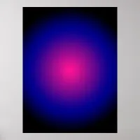 Black Dark Blue Purple and Hot Pink Gradient Poster