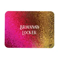 Shiny Shades of Pink & Gold Add Name Magnet