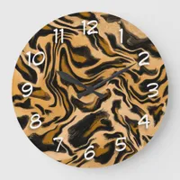 Abstract Leopard Print Large Clock