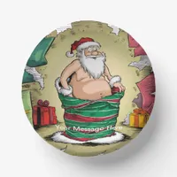 Funny Dirty Santa Christmas Collection Paper Bowls