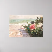 *~* Beach Rose Close Up TV2 Stretched Canvas Print