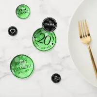 Elegant 20th Emerald Wedding Anniversary Confetti