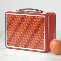 Lunch Box - Snakeskin Pattern in Reds