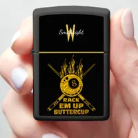 Flaming Eight Ball Design: Rack 'Em Up! Zippo Lighter