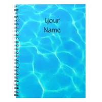 Aqua Water Pattern With Reflection Waves Notebook