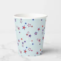 American Patriotic Starry Field Paper Cups