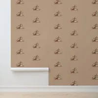 Wall Paper - Sepia Castle on Tan