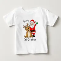 Personalized Baby's First Christmas Baby  Baby T-Shirt