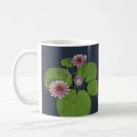 Pretty Pink Water Lily and Dragonfly Coffee Mug