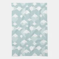 Cool Stingrays Blue White Ocean Print Kitchen Towel