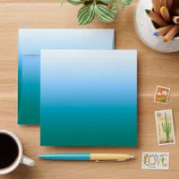 Aqua green blue Ombre Stationery Envelope