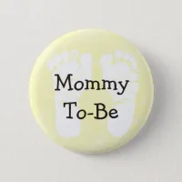 Yellow Mommy-To-Be Baby Shower Button