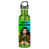 Official Plant Hoarder | Funny Houseplant Addict Stainless Steel Water Bottle