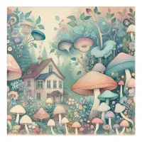 Pretty Cottage Core Whimsical Village Acrylic Print