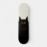 Grumpy Black Cat Skateboard