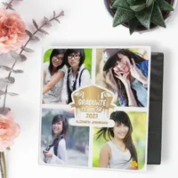 Elegant Graduation Photo Collage Memory Book Album 3 Ring Binder