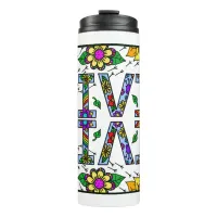 Olivia, Girl's Name Whimsical Art Insulated Water  Thermal Tumbler
