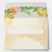 Rustic Lemon Citrus Boho Summer Wedding Envelope