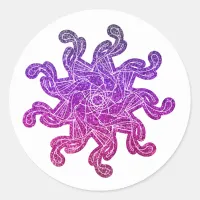 Purple & Pink Glitter Mandala Stickers