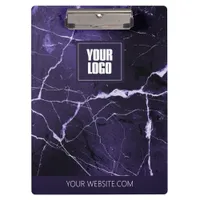 Simply Marble Company Logo Purple and White ID674 Clipboard