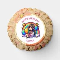 Anime Girl Colorful Pop Art Birthday