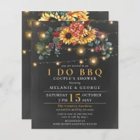 Budget String Light Sunflowers I DO BBQ Invitation