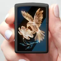 Golden Bird & Bloom Zippo Lighter