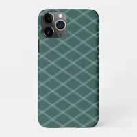 Traditional Forest Green Art Deco Rhombuses iPhone 11Pro Case