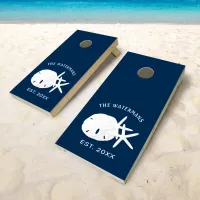 Coastal Blue Beach Family Cornhole Set