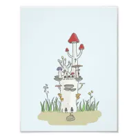 Mushroom castle photo print