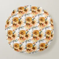 Sunflowers Round Pillow