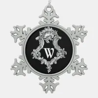 W Monogram Initial Ornament