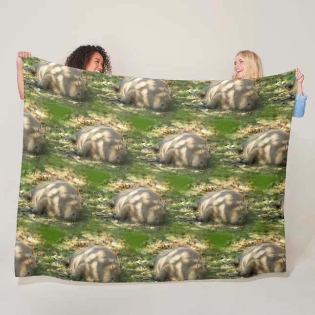 A Cute Capybara Dreams in the Summer Sun Fleece Blanket