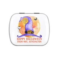 Cute Happy Halloween Witch Hat from Teacher Gift Candy Tin