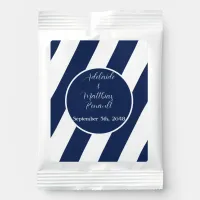 Elegant Nautical Striped Wedding -Navy Blue, White Hot Chocolate Drink Mix