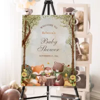 Woodland Family Baby Shower Foam Boards