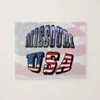 Missouri Picture and USA Text Jigsaw Puzzle