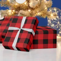 Red and Black Plaid Wrapping Paper