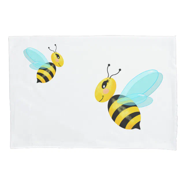 Happy bees pillow case