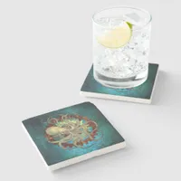 Steampunk Octopus & Clockwork Gears Stone Coaster